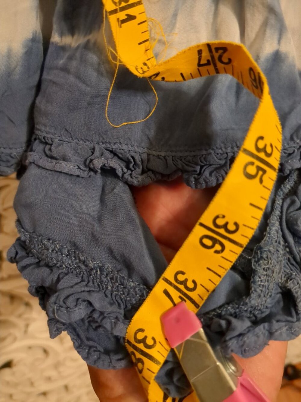 L π ππ Boho Long Sleeve Tie Dye Romper Shorts - Picture 7 of 16